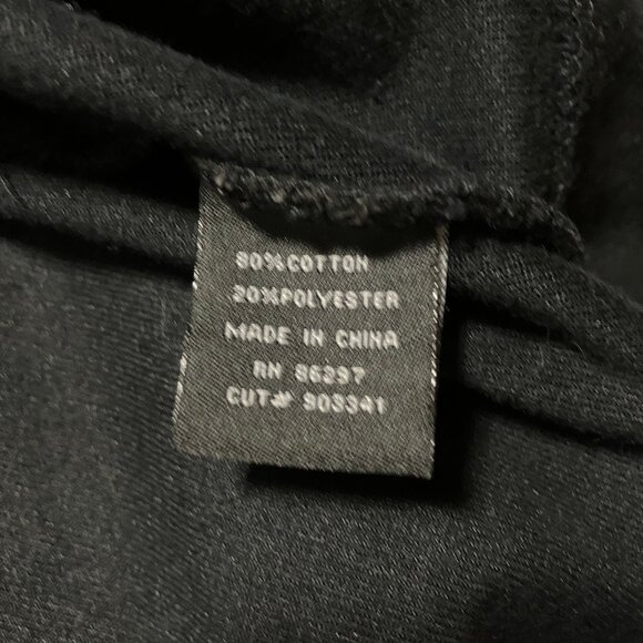 BCBG Maxazria Black Velour Hoodie With Green Butterflies, Size Large, Full Zip - Picture 11 of 13